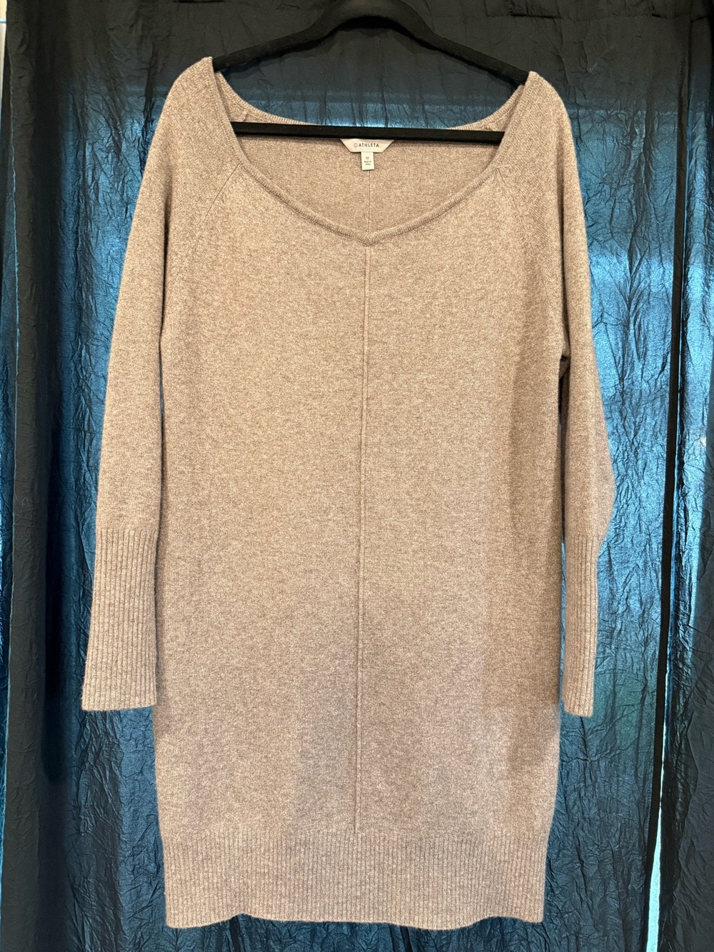 Athleta Cashmere Adi Mudra Sweater Dress Frosted Mocha Size M